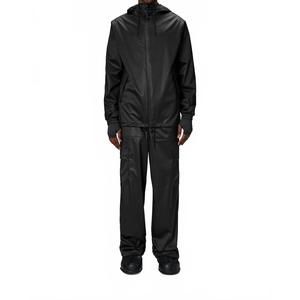 NEW RAINS storm breaker elasticated cuffs raincoat in black grain